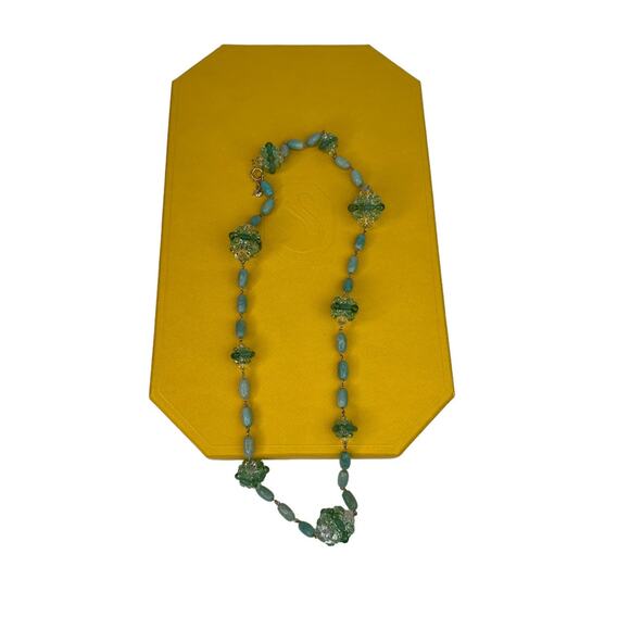 Swarovski Somnia necklace Long, Green, Gold-tone plated...